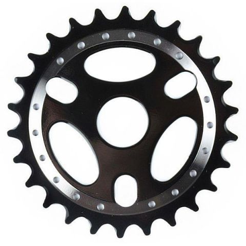 PLATO BMX 26D ACERO NEGRO