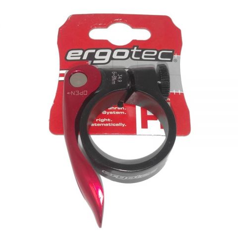 ABRAZADERA SILLIN ERGOTEC 34.9 CIERRE RAP NE/ROJO