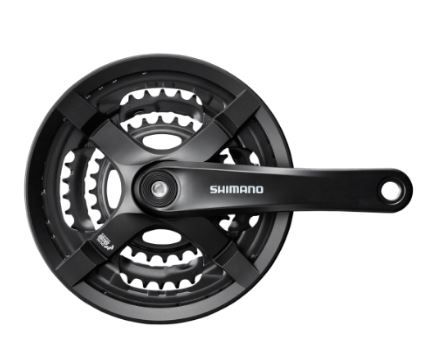 SHIMANO Juego de bielas FC-TY501 8/7/6 vel negro