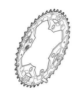 PLATO SHIMANO 44D FC-M391/430 9 VEL